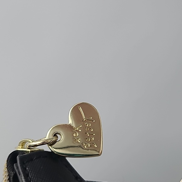 Betsey Johnson quilted heart bag w/ bow satchel lime crossbody hand bag - Picture 3 of 6